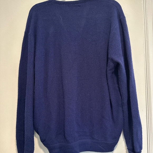Vintage 70s/80s Izod Lacoste Men’s Sz: XL V-Neck Blue Pullover Sweater. - Picture 2 of 11